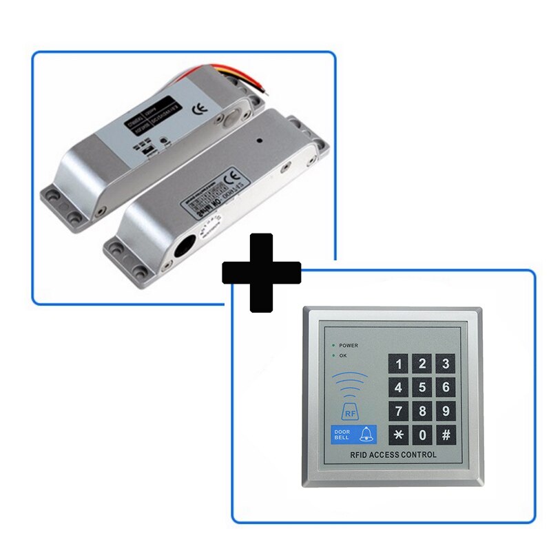 800kg 1800lbs 4 Line Electric Bolt Lock with Door State Detection Output Point and Timer Bolt Lock Fail-safe Electric Lock: kit4