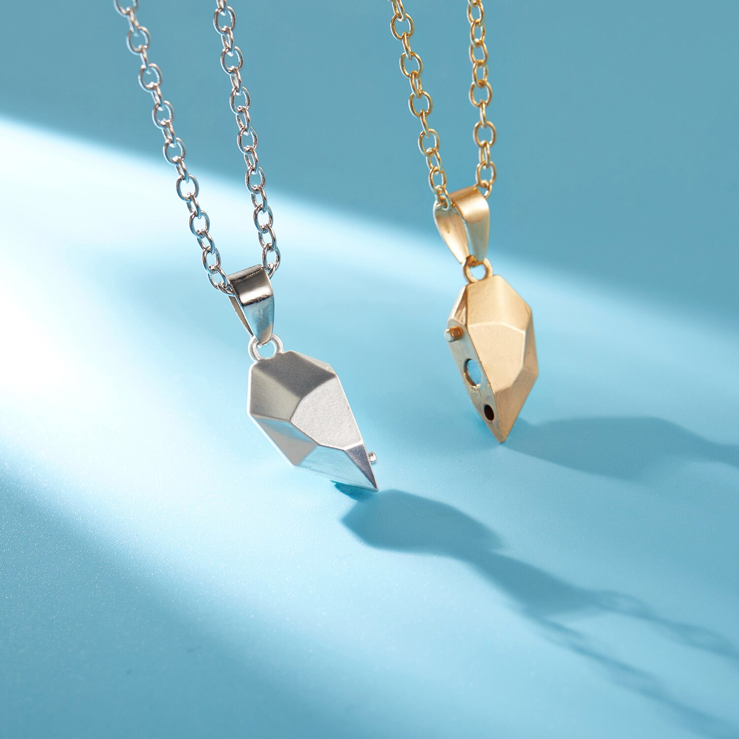 Collana con ciondolo a cuore girocollo 2 pz/set coppia magnetica collana per amanti donna donna uomo donna ragazzi ragazze regalo maschile