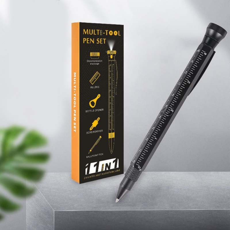 12-in-1-Multitool-Stift-Gadgets, 12-in-1-Multifunktions-Kugelschreiber für Männer D5QC
