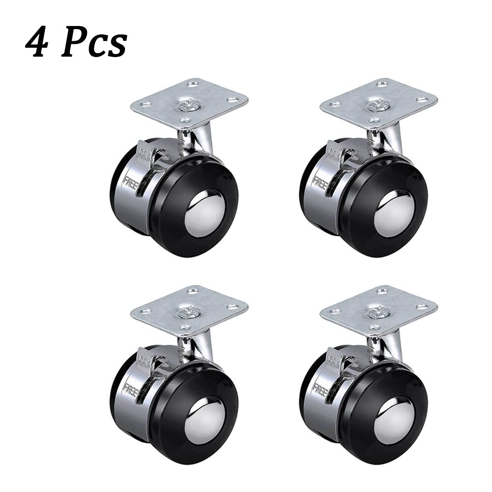 1.5/2 Inch Zinc Alloy Swivel Caster Wheels, Heavy Duty Caster With Top Plate/M8 Rubber Wheels For Office Chair Crib: 2 inch / 4 Pcs with brake  A