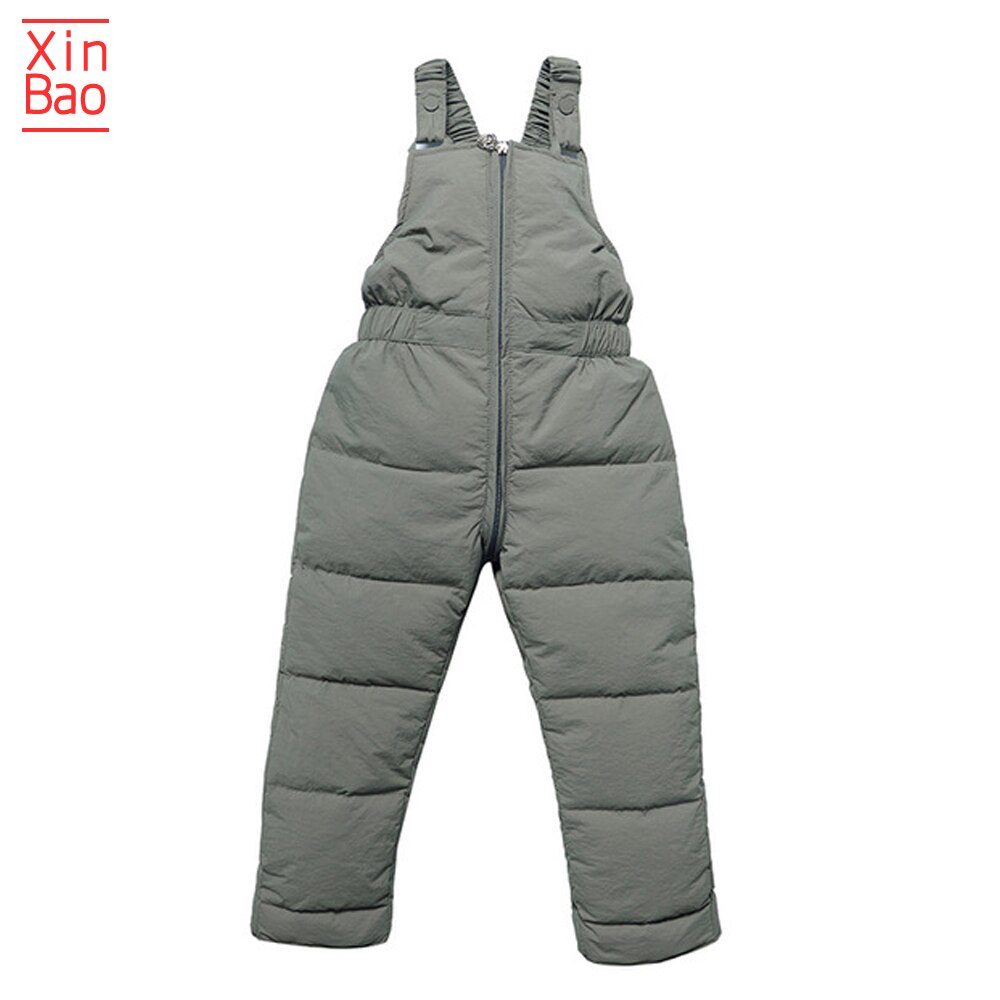 XINBAO Winter pants for girls suspender pants toddler baby kids Boys Children Cotton Leggings Warm Trousers Windproof thick