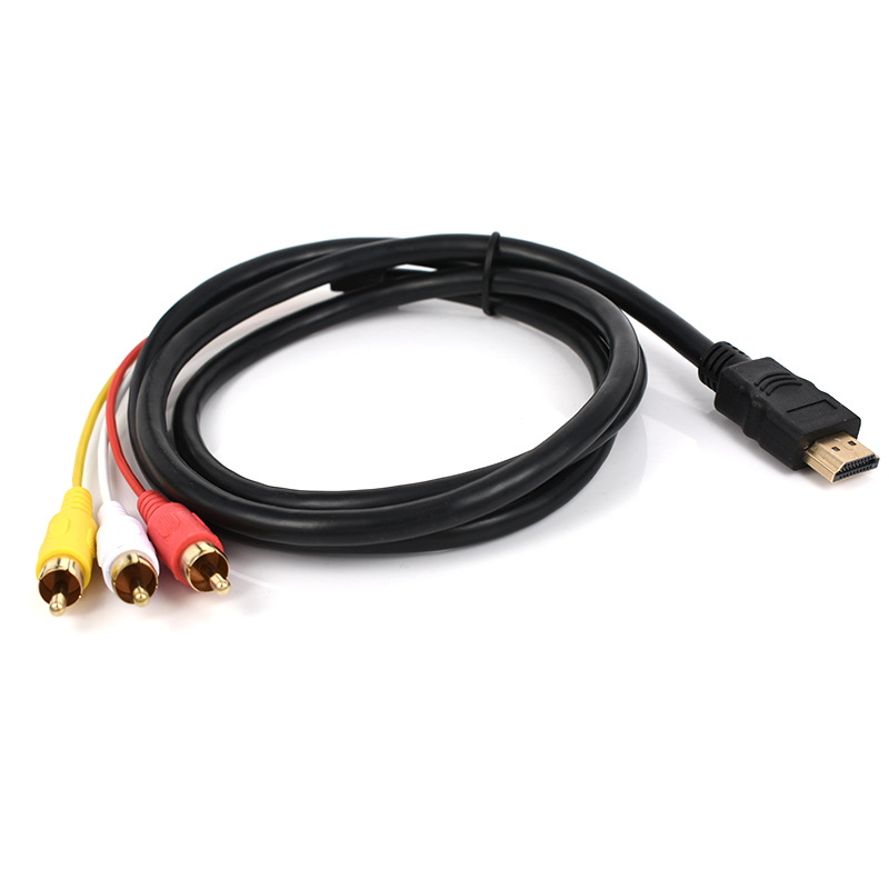 Hdmi-Compatibel 3Rca Scart Twee-In-een Adapter Kabel 1.5M Hdmi-Compatibel Mannelijke S-Video Naar 3 Rca Av Audio Kabel 3