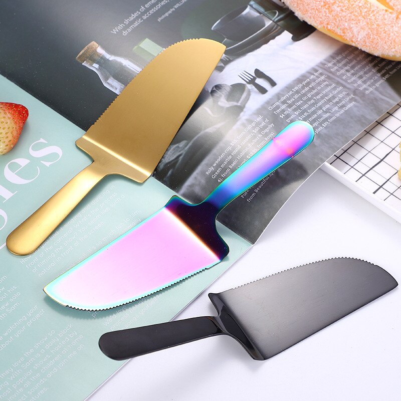 Cake Spatula Pizza Cutters 18*5cm Stainless Steel Cake Server Spatula Blade Cutter Cake Pizza Spatula Multifunction Baking Tools