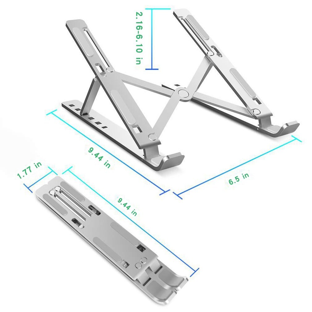 6-velocità Regolabile in Lega di Alluminio Pieghevole Del Basamento Del computer Multi-Supporto Disegno di Galleggiamento Struttura di Dissipazione di Calore