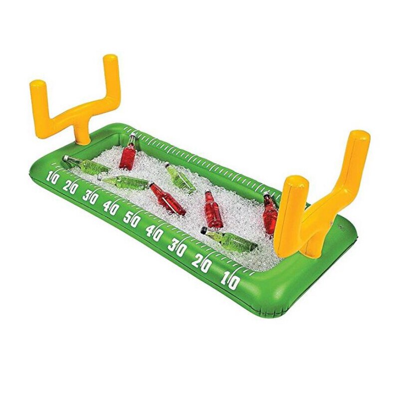 Horn uppblåsbart ölbord, matdryckshållare för sommarens vattenfest, uppblåsbar bricka, partyhink, simring ,130*70*15cm