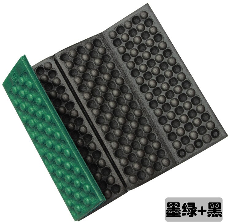 Camping Mat Outdoor Hiking Picnic Camping Seat Mats Folding Portable Cushion Beach Moisture-proof Cushion Mattress Pad: Dark green black
