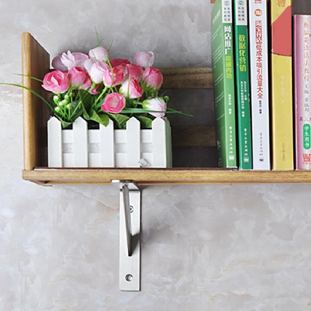 2PCS Length Triangle Folding Angle Bracket Adjustable Wall Mounted Durable Bearing Shelf Bracket DIY Home Table Bench