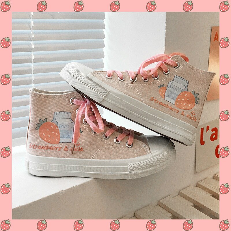 Casual Vrouwen Vulcaniseer Schoenen Zomer Dames Lace Up Platform Sneakers Voor Meisjes Hoge Top Hand-Gepijnigd Canvas schoenen