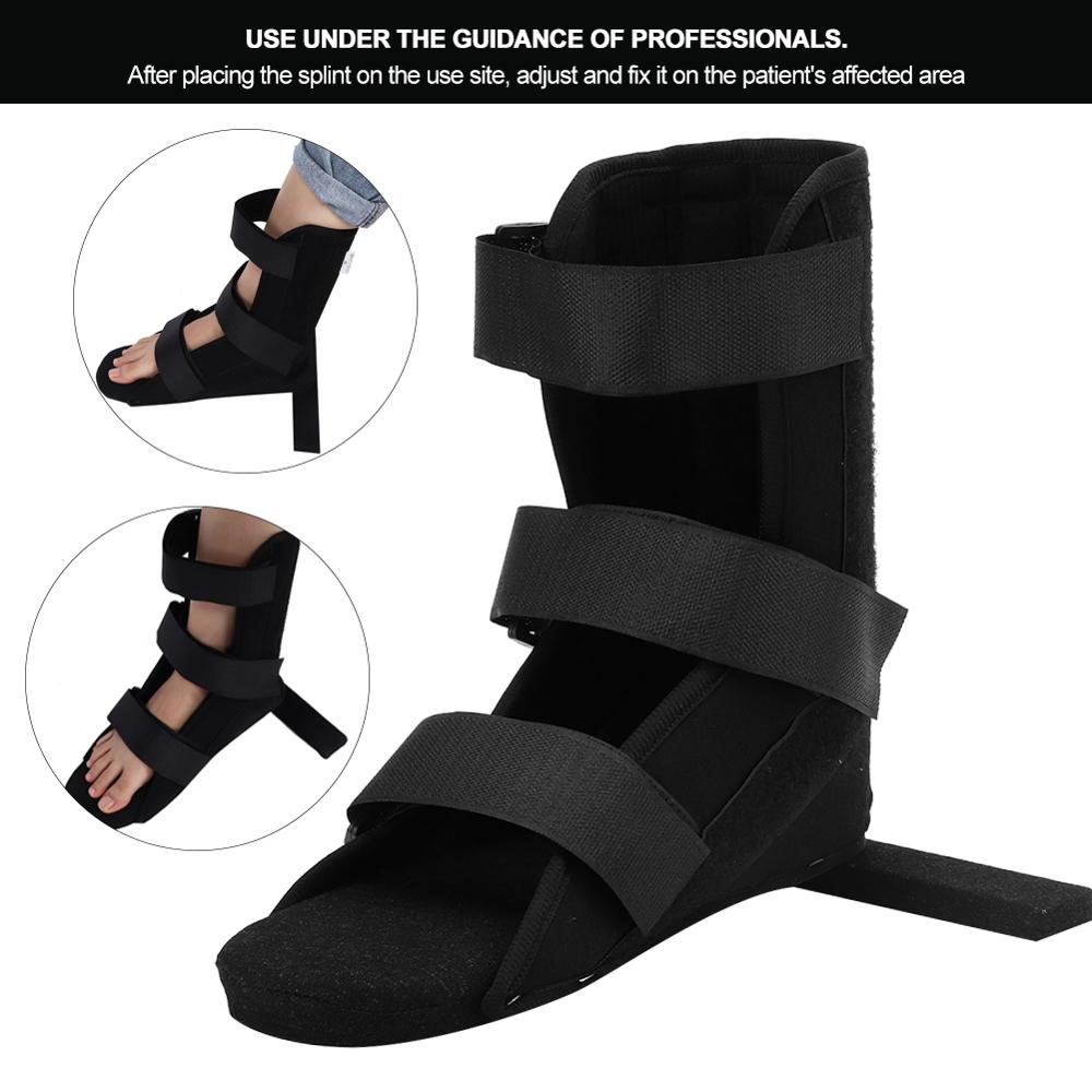 , bota para fractura de pie, corrección de tobillo, esguince, soporte de pie fijo, soporte de pie negro