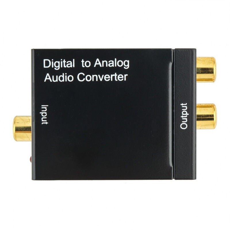 Adaptador óptico Digital Toslink SPDIF coaxial a RCA analógico o, convertidor con Cable de fibra