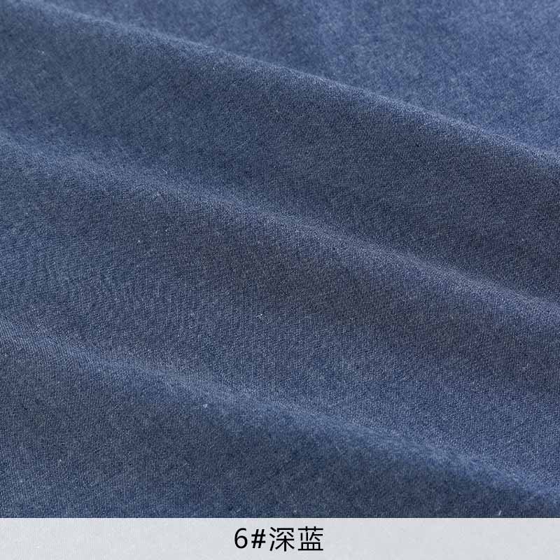 Sommer blød tynd ensfarvet bomuld denim stof til syning tilbehør tøj beklædningsgenstand skjorte nederdel materiale 45*145cm tj4512: 6