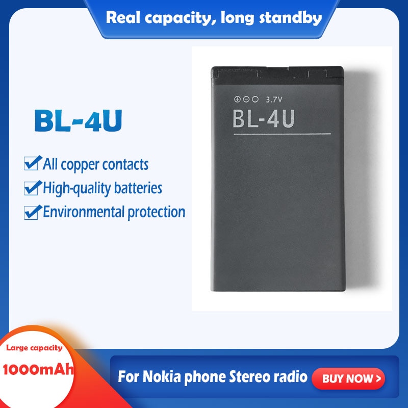BL-4U BL4U Bl 4U Oplaadbare Li-Ion Telefoon Batterij Voor Nokia E75 5730 C5-03 C5-06 5250 530 3120C 6216C 6212c 6600S E66 Asha 300