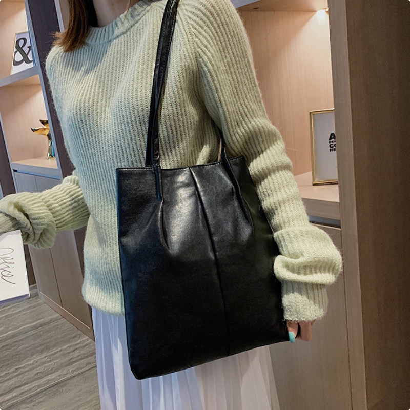 Hoogwaardige Grote Volume Vrouwen Big Bag Stijl Koreaanse Stijl Eenvoudige Single-Schouder Modieuze Handtas tote Bag