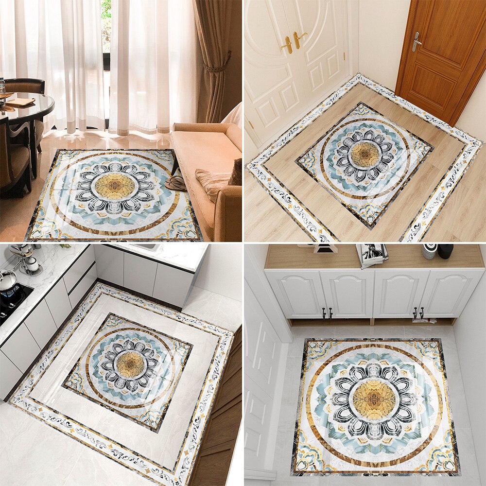 Parquet floor stickers European-style corridor entrance living room tile stickers thick waterproof and wear-resistant floor stic