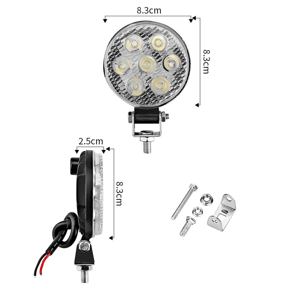 Foco LED de trabajo lámpara de coche y camión impermeable IP67 motocicleta blanca Universal