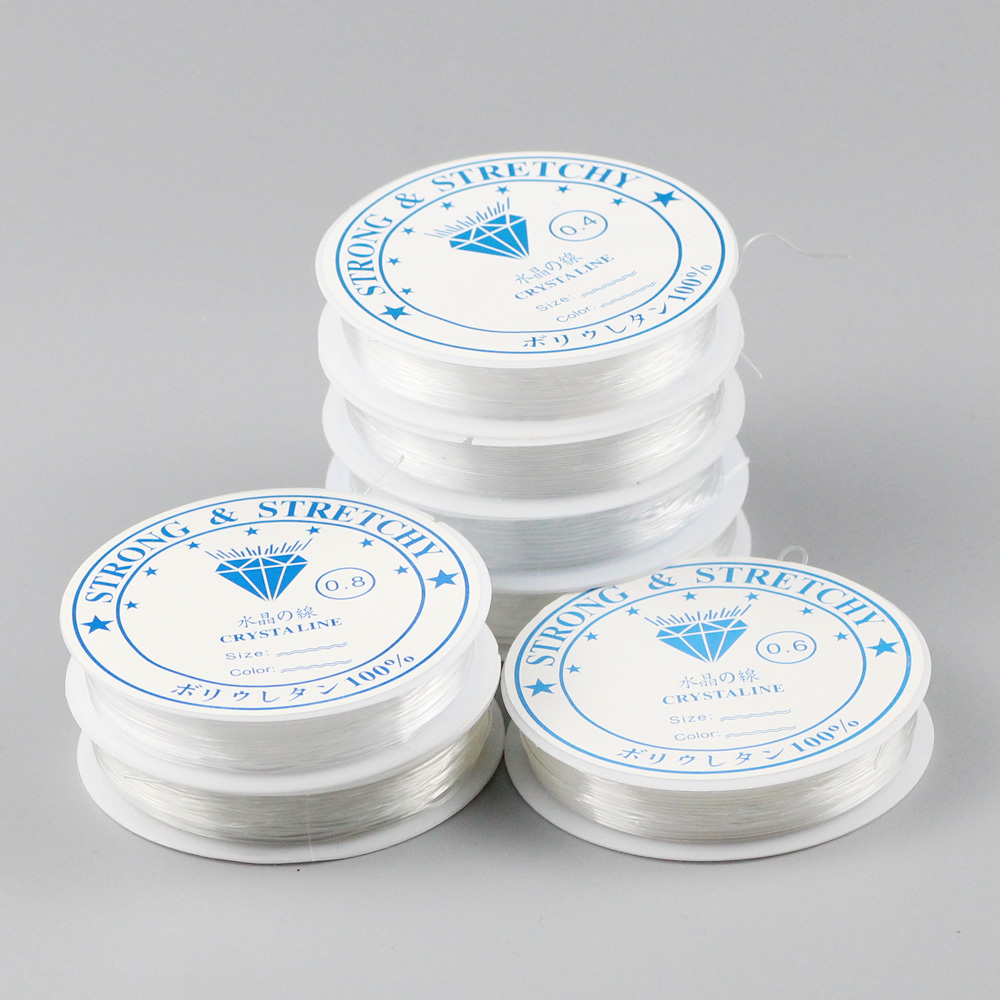 JHNBY Starke Transparent Kristall Elastische tretch Perlen Seil Schnur Faden Schnur Für DIY Halskette Armband Schmuck finden