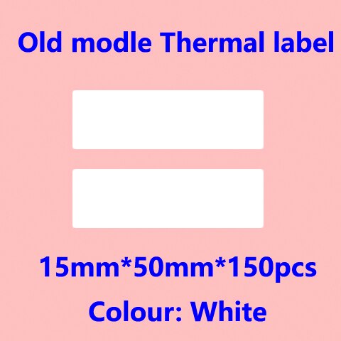 D30 Thermal Label printer Paper Phom Mini Supermarket Price sticker Paper Waterproof Anti-Oil Pure Color Scratch-Resistant: 15X50 white