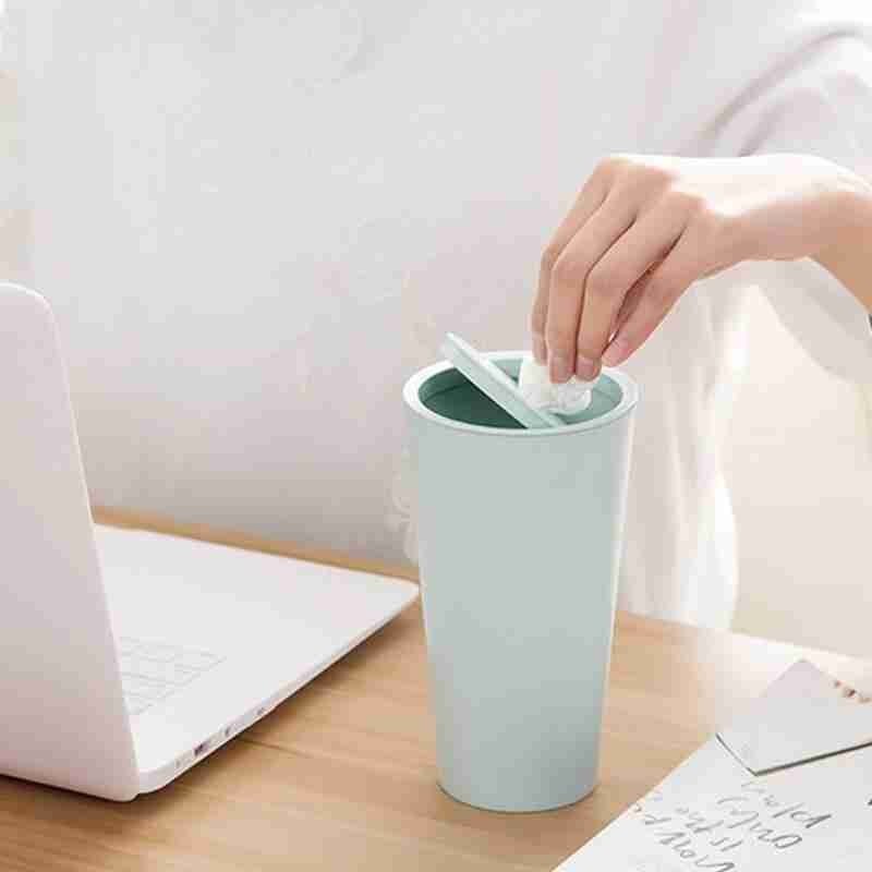 Round Car Trash Can Flip Car Trash Box Car Door Trash Bucket Holder Can Supplies Car Storage Cup Water J6U4