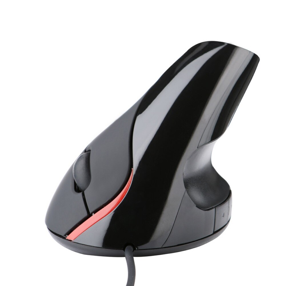 Portable 5D Wired Optical Gaming Mouse With USB 1200DPI 2.4GH Ergonomic Upright Right Hand Vertical Mouse For PC Computer Laptop: black