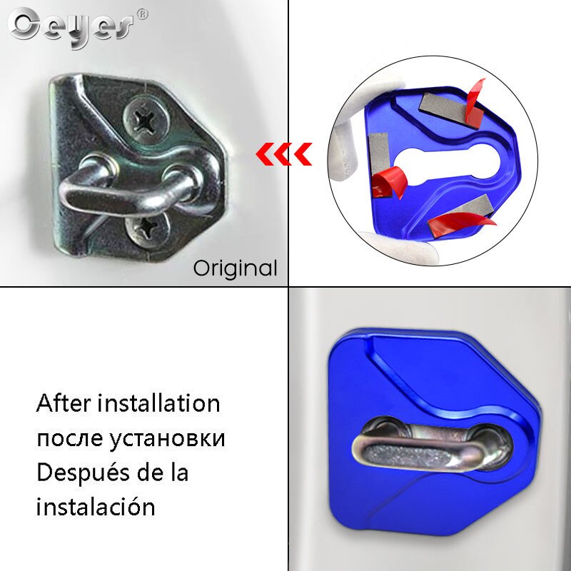 4Pcs Car Accessories door lock cover sticker For Subaru FORESTER Crosstrek vx Outback LEGACY impreza ASCENT LEVORG WRX styling