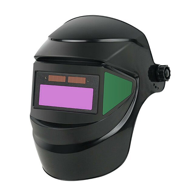 Auto Darkening Welding Helmet 28x20x18cm PE Solar Powered Self Dimming Welding Mask For MMA MIG Soldering Goggles: B
