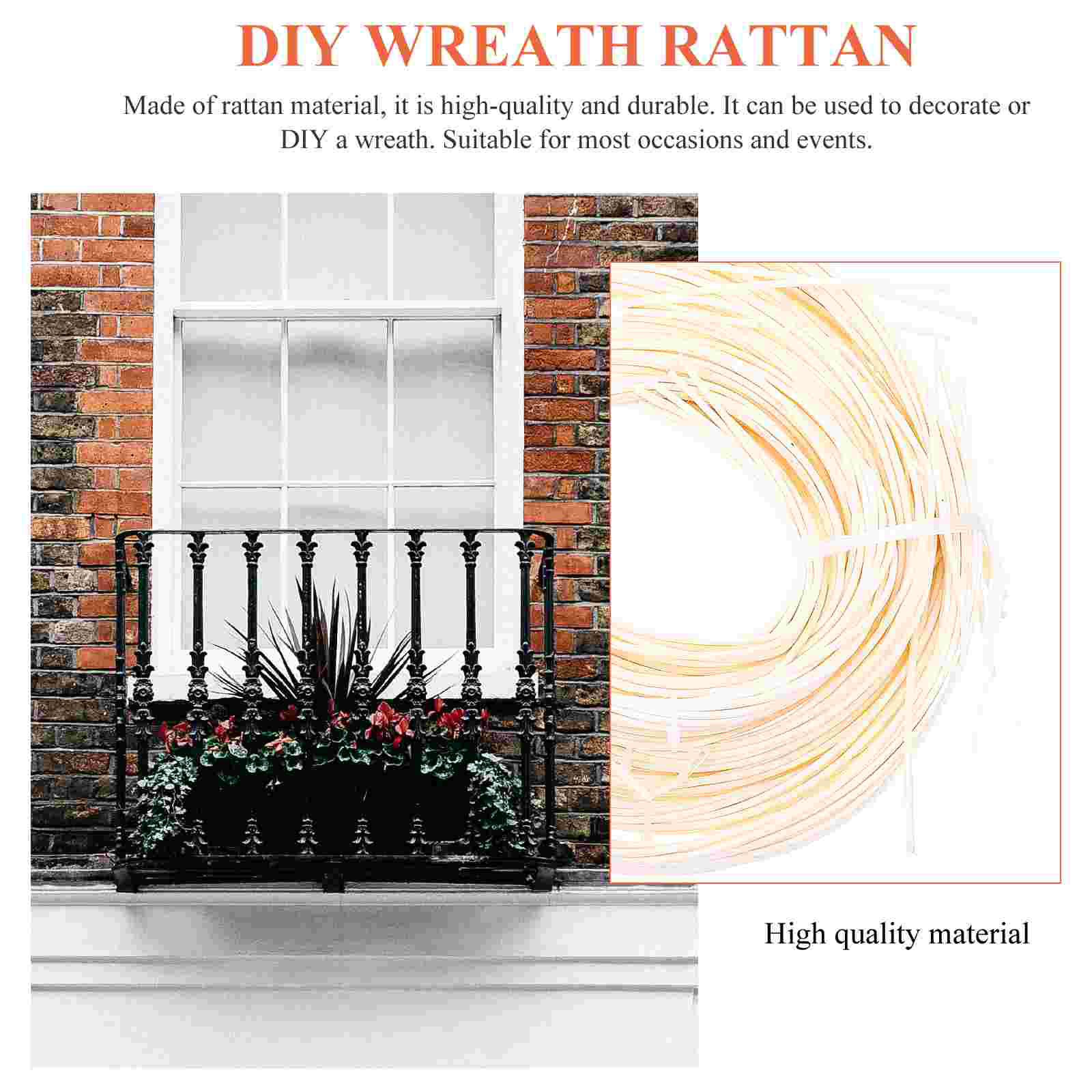 2 Pcs DIY Rattans Crafts Natural Vine DIY Rattan Decor Wreath Making Accessories