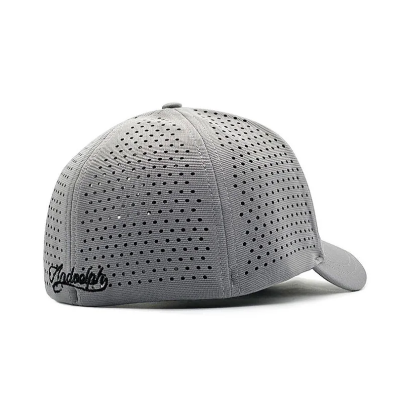 Casquette de baseball à bord court pour homme, chapeau à grosse tête, dos fermé, casquettes ajustées en maille, casquettes extensibles entièrement fermées, 56 cm-60cm, 61 cm-65cm, 5cm
