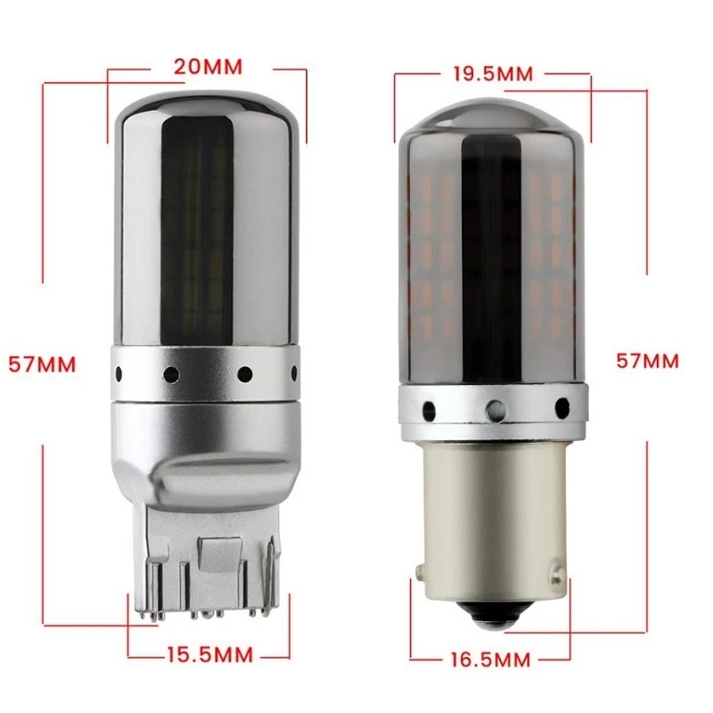 1 Uds S25 Canbus 1156 BA15S P21W BAU15S PY21W 1157 7443 T20 7440 W21W bombillas LED 3014 144smd luces de señal de giro lámpara de freno 12V 24V