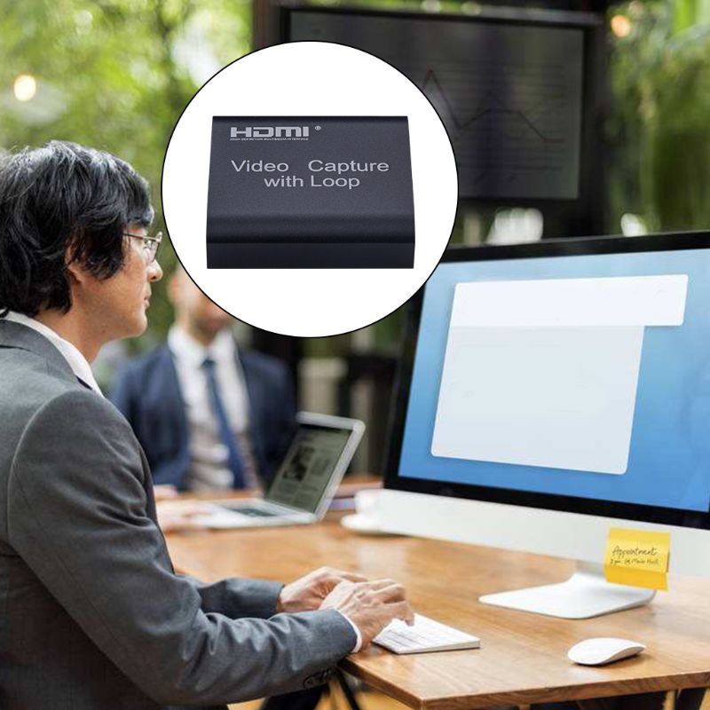 HDMI Video Capture Card Screen Recorder USB2.0 1080P High Definition Game Capture Streamer Device with Loop