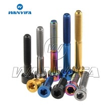 Wanyifa Titanium Ti Bolt M6X20 25 30 35mm Stigma Screw for MTB/Road Bicycle Seatpost Headset Brake