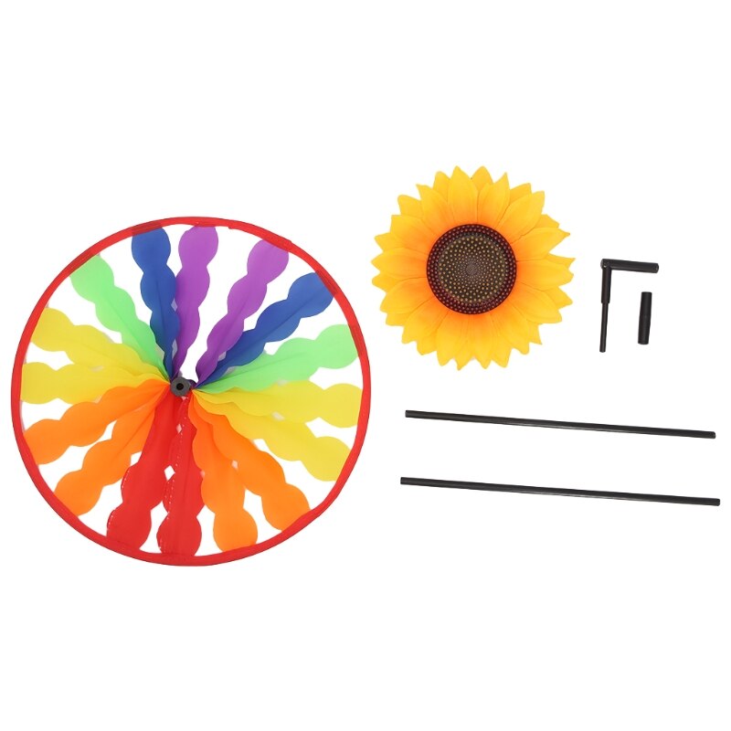 10 pz girasole mulino a vento vorticoso vento Spinner casa cortile giardino arredamento cinetico vento filatori bambini fan girandola bambini giocattolo per bambini