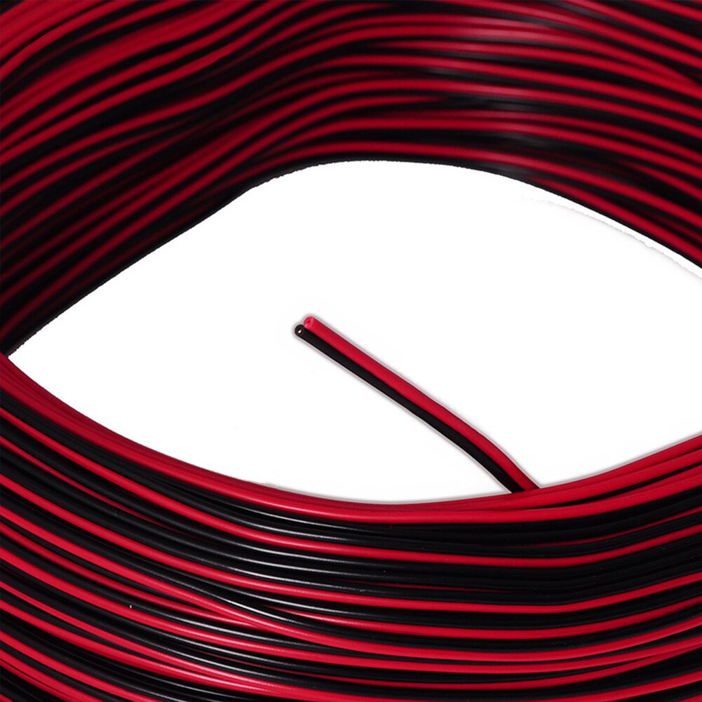 10M 2Pin Cars Motorcycle Electric Wire Cable Red/Black Connector Line 22AWG