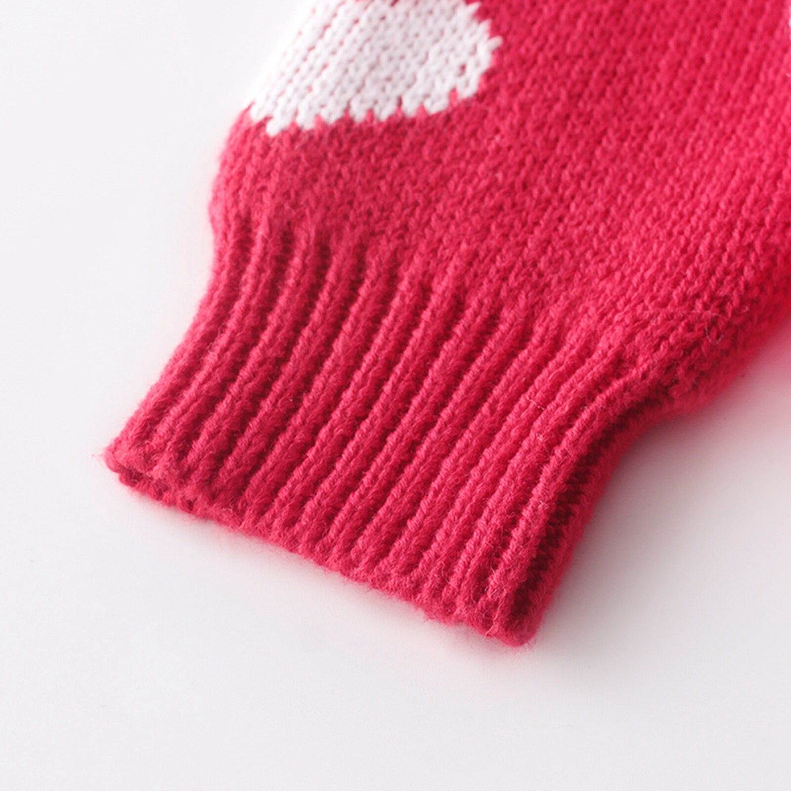 Fall Winter Children Soft Warm Heart Print Sweaters Baby Girls Clothes Knitted Pullover Jumpers Outfits Sweater 0-24M