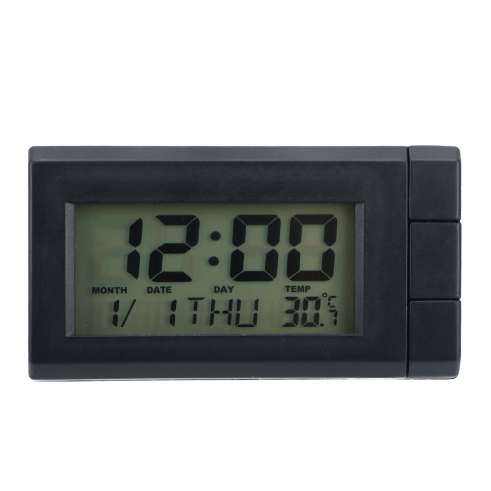 LEEPEE Car LCD Digital Display Clock Self-Adhesive Temperature Display Electronic Clock Auto Watch Thermometer Car Ornaments
