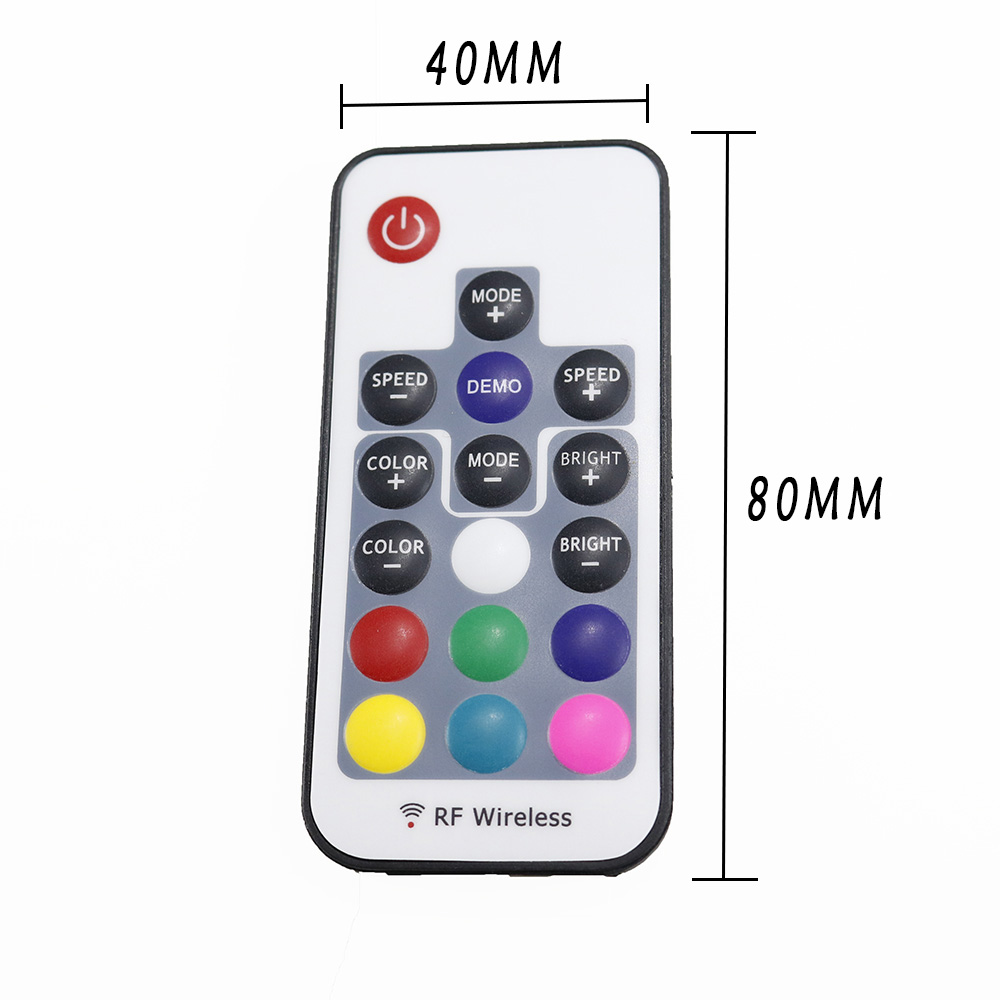 DC12V SATA RGB Controller 17 keys MINI RF Afstandsbediening Draadloze Controler voor PC Computer 5050 3 * 4A sata LED Strip Tape verlichting