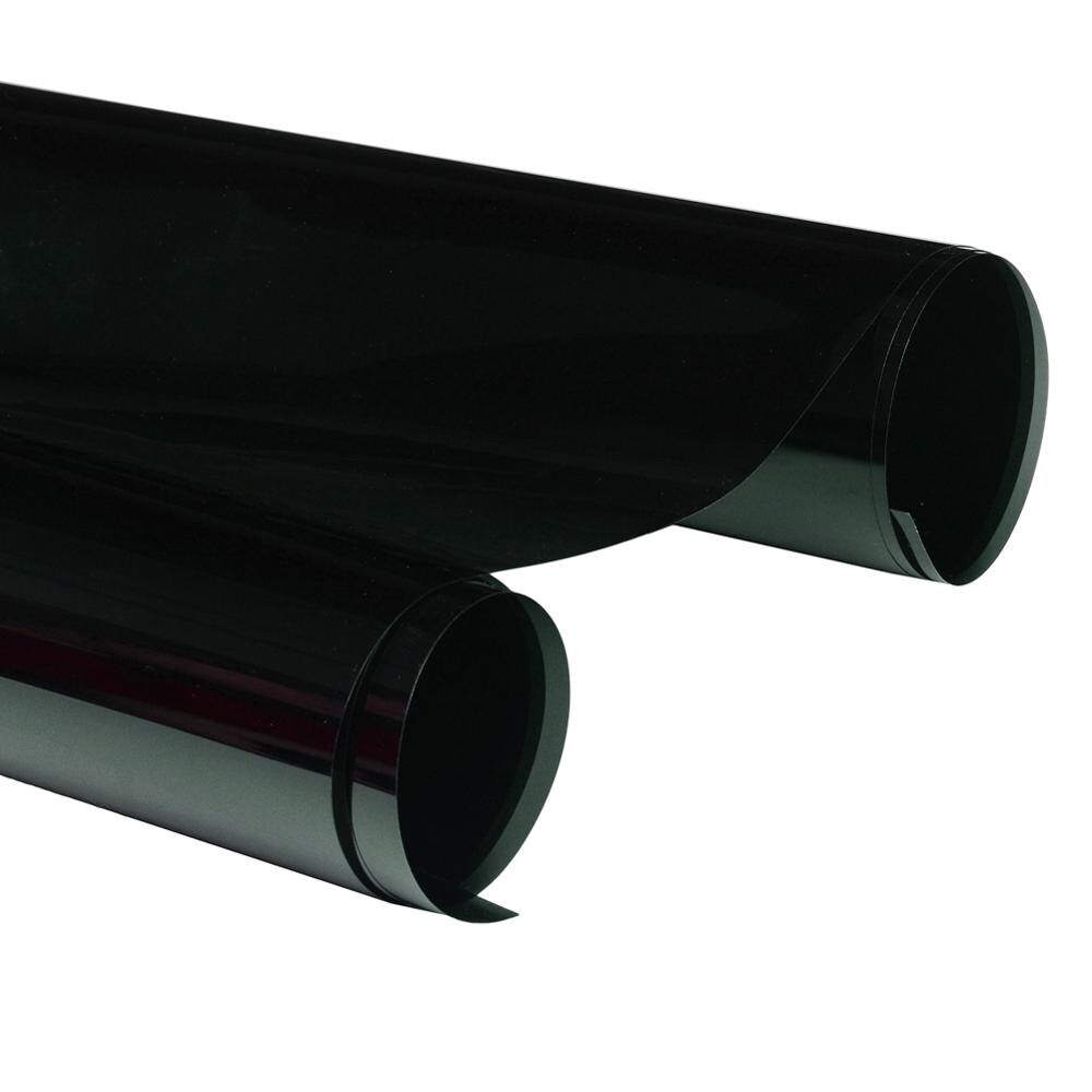 Mørk sort 5%  vlt bil bagrude solafskærmning nuance soltag folie film siderude toner 50cm/75cm x 3m