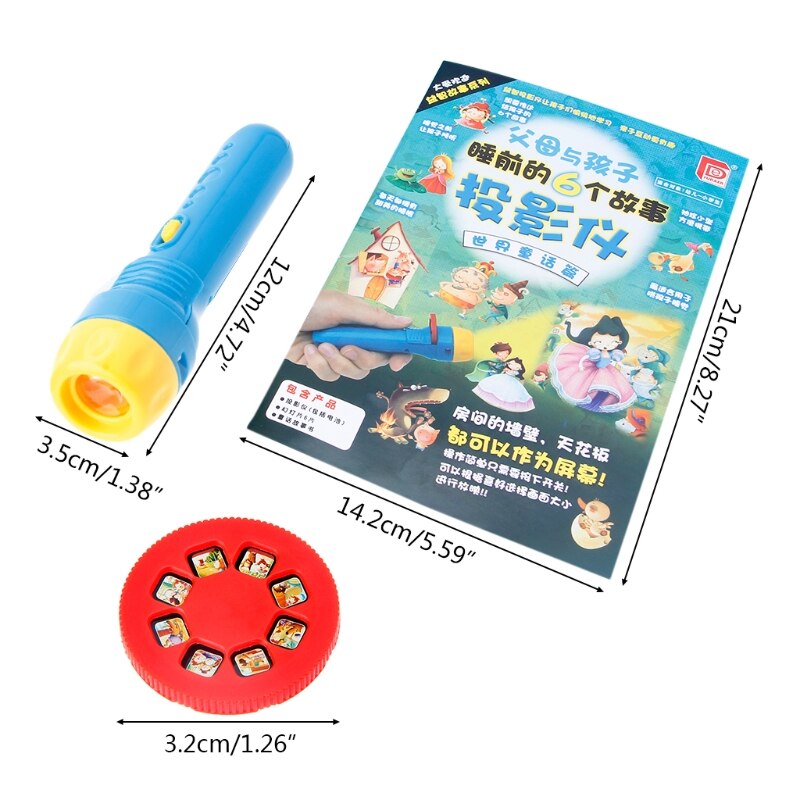 Sprookjes Slapen Verhaal Licht Projector Zaklamp Speelgoed Kids Educatief Speelgoed 77HD