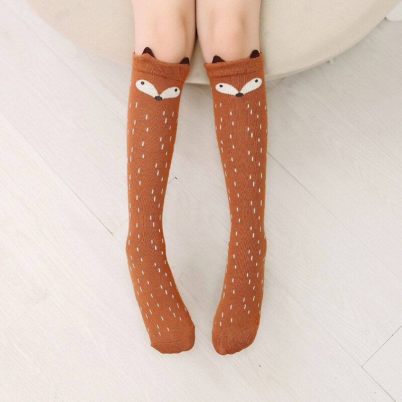 Chaussettes hautes en coton pour bébé filles chaussettes longues dessin animé mignon enfants chaussettes enfant en bas âge chaussettes de danse jambières pour les filles de 3-12 ans chausette bebe fille chaussette garc: 02-10