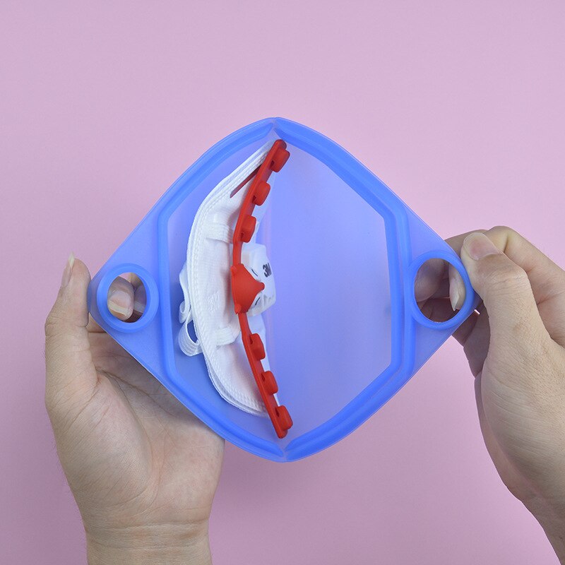 Bärbar ansiktsmask förvaringsbox gel isolera bakterier förvaringsväska täcka hållare väska arrangörer hållare väskor resetillbehör
