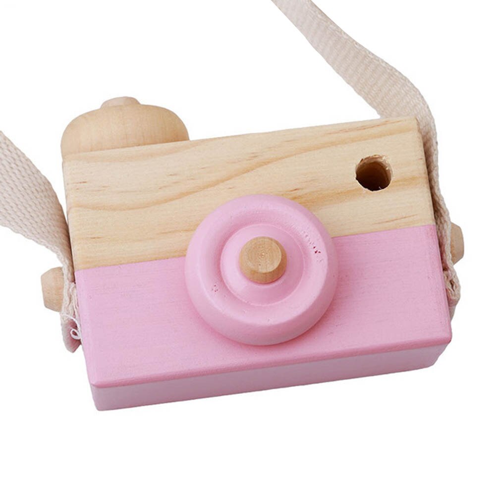 Cámara de madera, juguete para niños, para bebé, cuello de madera, decoración para habitación, fotografía-17 NSV775