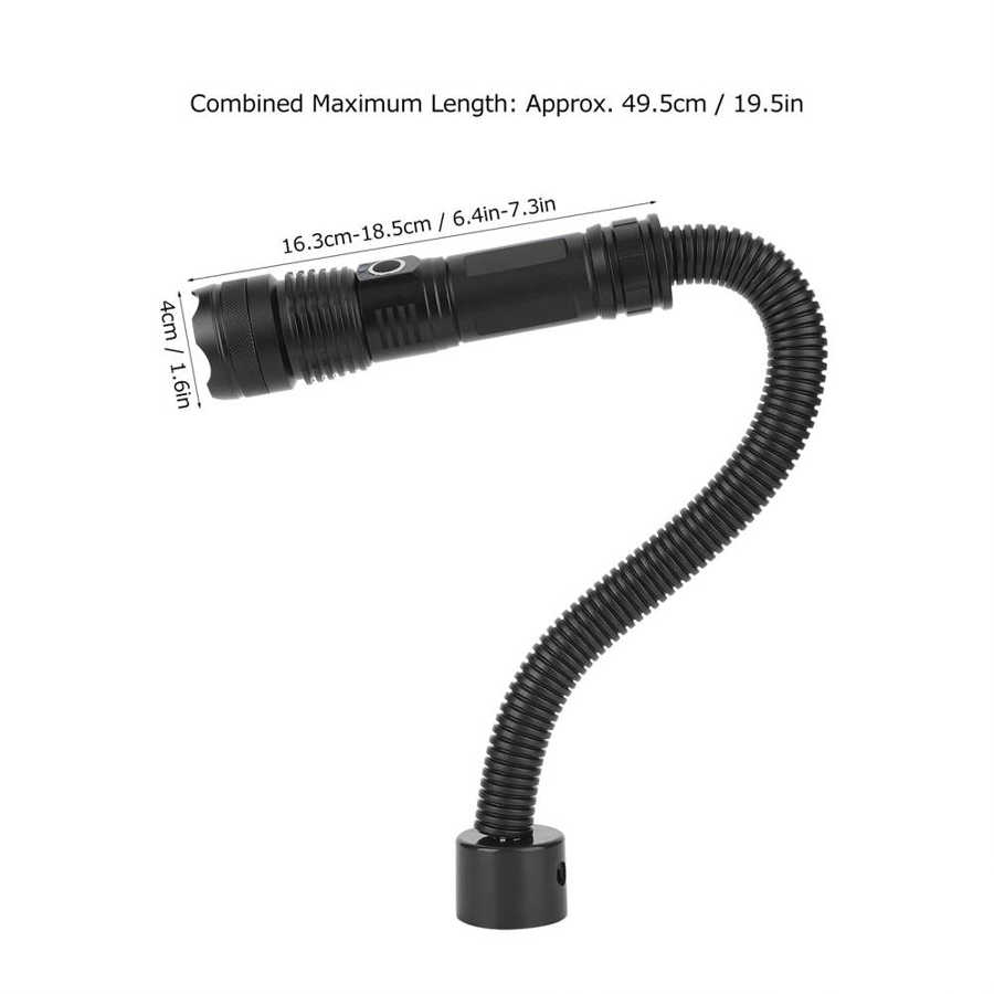 Aluminum LED Sewing Machine Light Portable And Rechargeable Work Light With Magnetic Base Flexible Gooseneck For CNC Lathe Tools