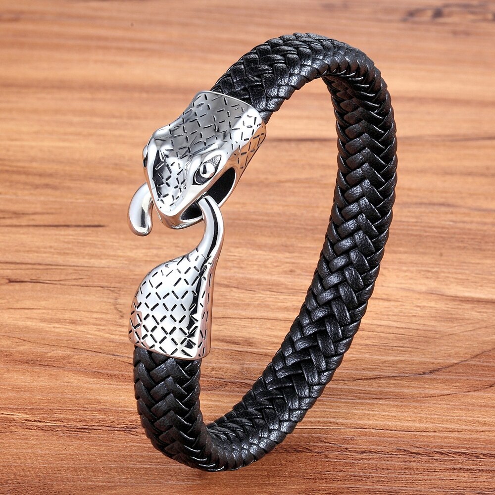 Tyo Multi-Lagen Handgemaakte Gevlochten Lederen Armband &amp; Armband Voor Mannen Rvs Charm Armbanden