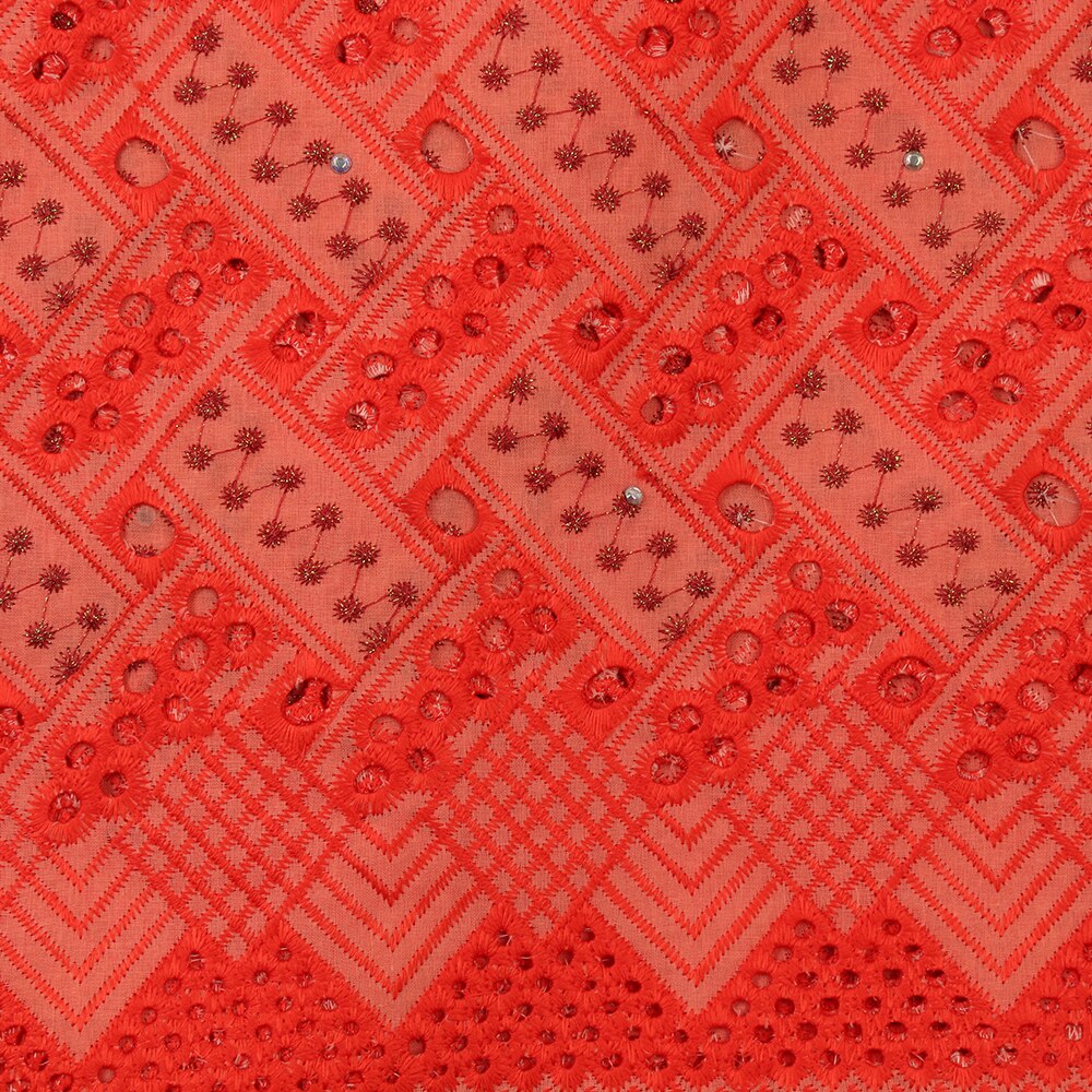 Swiss Lace Fabric Swiss Voile Lace Dry Cotton Lace Fabrics with Stones Holes for Dresses KS3162B