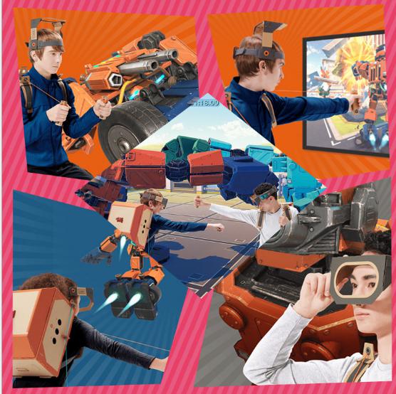 Happy Time 5 in 1 Origami Cardboard for NS Robot Kit Accessories for Nintendo switch labo