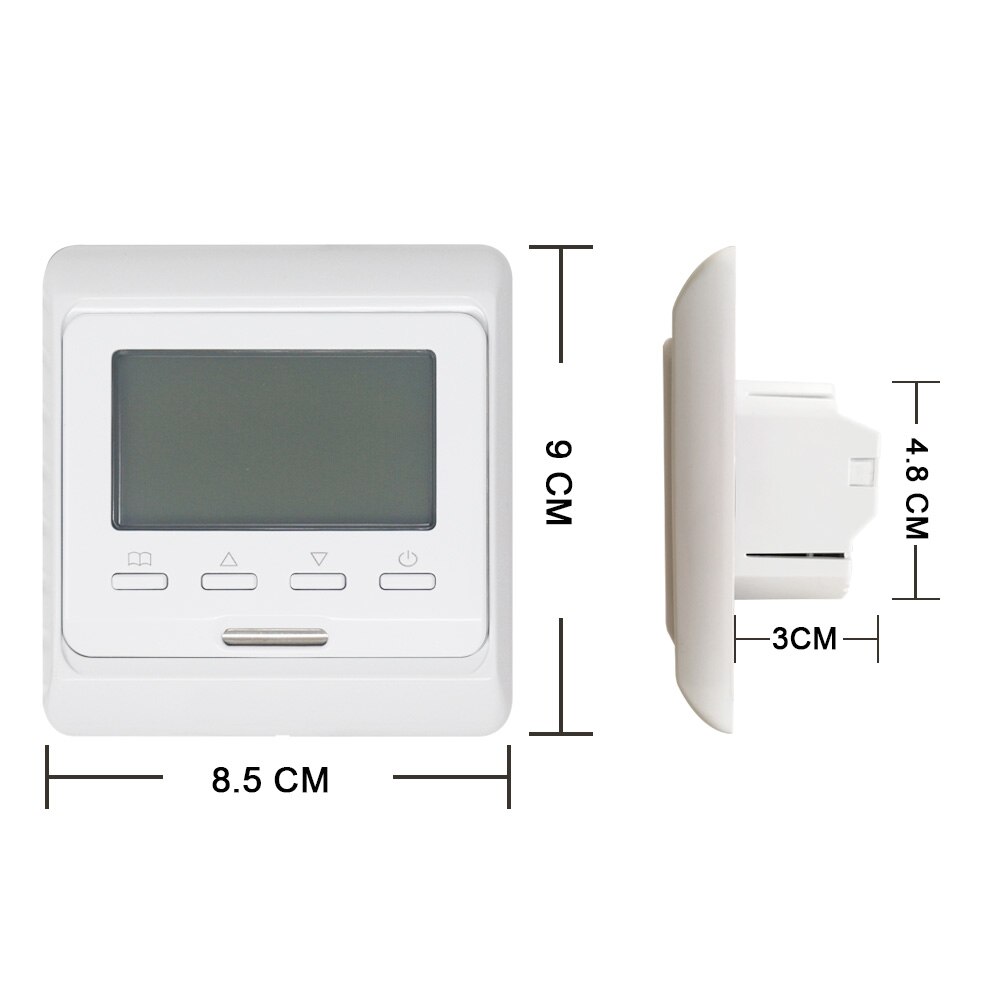 LCD Weekly Programmable Floor Heating Temperature Regulator Controller 16A 230V Room Air Thermostat with Temperature Sensor