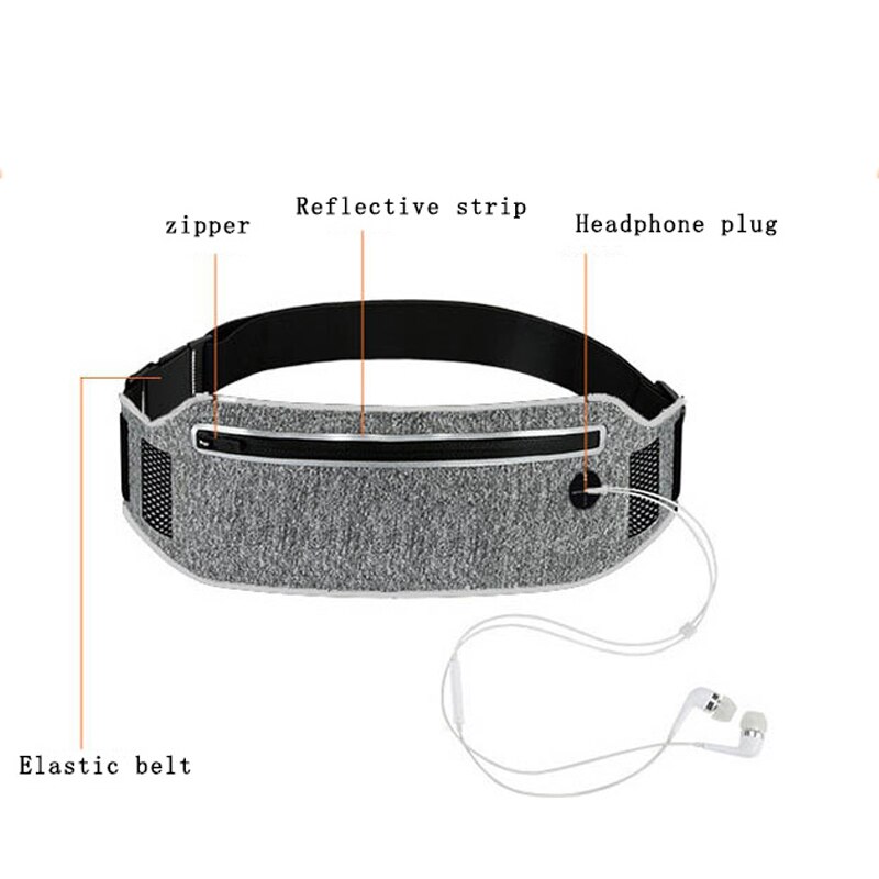 WOYYHO Ultra-Thin Running Waist Bag,Waterproof Outdoor Sports Belt Waist Bag,Unisex 6.5 Inch Mobile Phone Cycling Waist Pouch