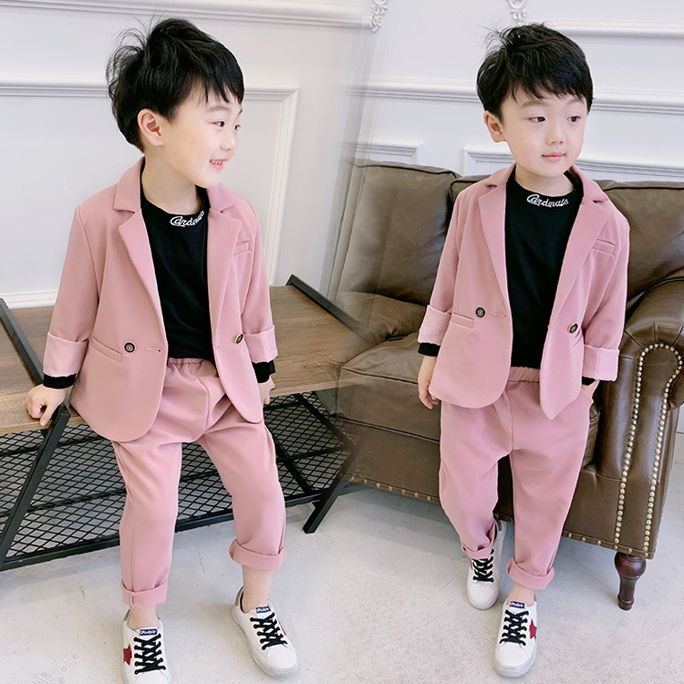 Smukke drenge piger jakkesæt sæt børn catwalk performance csotume børn blazer bukser 2 stk outfits