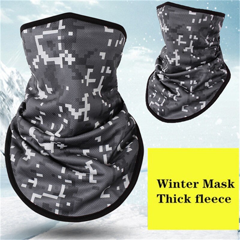 Winter Fleece Ski Sjaal. Fietsen Snowboard Apparatuur Bandana Hoofddeksels Masker Nek Driehoek Thicken Warm Vrouwen Mannen Camouflage Slabbetjes