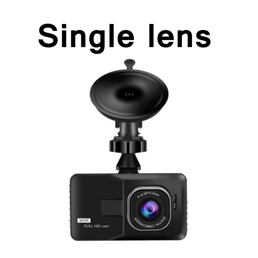 Hd 1080p kjøretøy kamera videoopptaker bindestrek kam nattsyn 3.0 tommers flerspråklig bytte: Enkelt linse / 1080p med 8gb