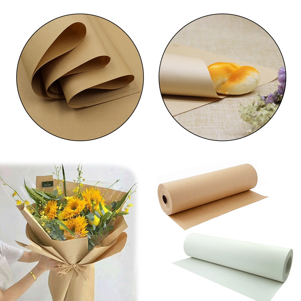 Kraft Papier Jahrgang Zeitung Blume Verpackung Papier Braun Kraft Verpackung Papier Rolle Für Hochzeit Geburtstag Verpackung Papier